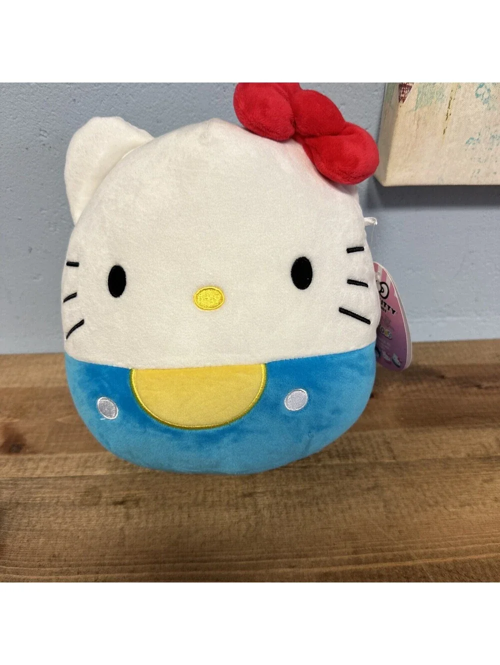 Squishmallows Hello Kitty Sanrio Blue Overalls 8